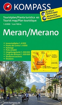 Abbildung von: KOMPASS Stadtplan Meran/Merano 1:8.000 - KOMPASS-Karten