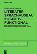 Cover: Literater Sprachausbau kognitiv-funktional - De Gruyter