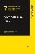 Cover: Vom Satz zum Text - Narr Francke Attempto Verlag