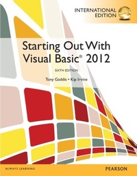 Abbildung von: Starting Out With Visual Basic: International Edition - Pearson Education Limited