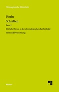 Cover: Schriften. Band I - Meiner