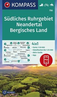 Abbildung von: KOMPASS Wanderkarte Südliches Ruhrgebiet, Neandertal, Bergisches Land - KOMPASS-Karten