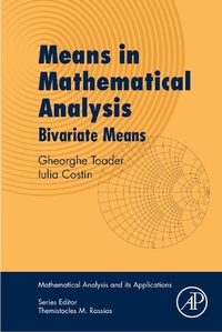Enlarge image Cover: Means in Mathematical Analysis - Academic Press
