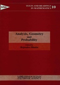 Cover: Analysis, Geometry and Probability - Hindustan Book Agency
