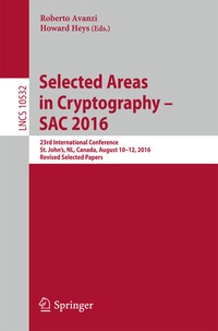 Abbildung von: Selected Areas in Cryptography - SAC 2016 - Springer