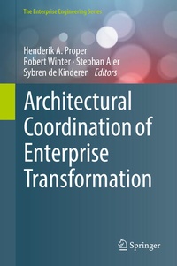 Enlarge image Cover: Architectural Coordination of Enterprise Transformation - Springer