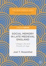 Cover: Social Memory in Late Medieval England - Palgrave Macmillan