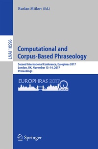 Enlarge image Cover: Computational and Corpus-Based Phraseology - Springer