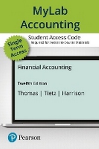 Enlarge image Cover: Mylab Accounting with Pearson Etext -- Access Card -- For Financial Accounting - Pearson
