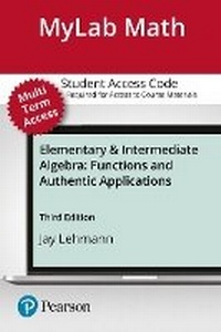 Enlarge image Cover: Mylab Math with Pearson Etext -- 24 Month Standalone Access Card -- For Elementary & Intermediate Algebra - Pearson