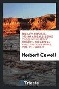 Cover: The Law Reports. Indian Appeals - Trieste Publishing