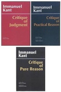 Cover: Three Critiques, 3-volume Set - Hackett Publishing Co, Inc