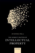 Cover: The Subject Matter of Intellectual Property - OUP eBook