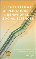 Cover: Statistical Applications for the Behavioral and Social Sciences - Wiley