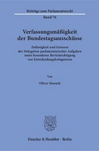 Abbildung von: Verfassungsmäßigkeit der Bundestagsausschüsse - fibre