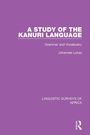Cover: A Study of the Kanuri Language - Routledge