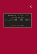 Cover: Records of English Court Music - Routledge