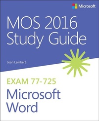 Abbildung von: MOS 2016 Study Guide for Microsoft Word - Microsoft Press