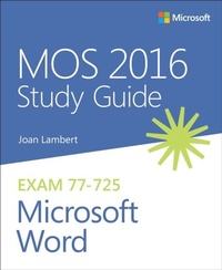 Abbildung von: MOS 2016 Study Guide for Microsoft Word - Microsoft Press