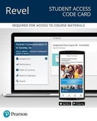 Enlarge image Cover: Revel for Human Communication in Society -- Access Card - Pearson Education (US)