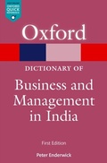 Cover: A Dictionary of Business and Management in India - OUP eBook