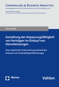 Cover: Gestaltung der Anpassungsf&auml;higkeit von Vertr&auml;gen im Einkauf von Dienstleistungen - Nomos