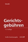 Cover: Gerichtsgeb&uuml;hren - Manz