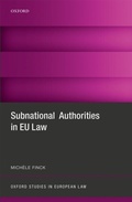 Cover: Subnational Authorities in EU Law - OUP eBook
