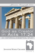 Cover: God as Creator in Acts 17:24 - Wipf and Stock Publishers