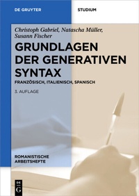 Abbildung von: Grundlagen der generativen Syntax - De Gruyter