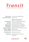 Cover: Transit 40 - Neue Kritik