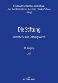 Cover: Die Stiftung - Peter Lang Verlag