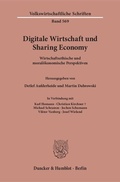 Cover: Digitale Wirtschaft und Sharing Economy. - Duncker & Humblot