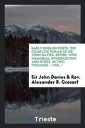 Cover: The Complete Poems of Sir John Davies - Trieste Publishing