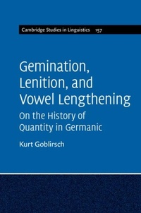 Abbildung von: Gemination, Lenition, and Vowel Lengthening - Cambridge University Press