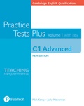 Cover: Cambridge English Qualifications: C1 Advanced Practice Tests Plus Volume 1 with key - Pearson Education Limited