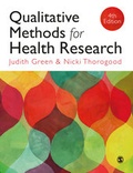 Cover: Qualitative Methods for Health Research - SAGE Publications Ltd
