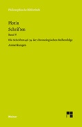Cover: Schriften. Band V - Meiner