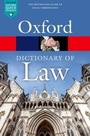Cover: A Dictionary of Law - Oxford University Press