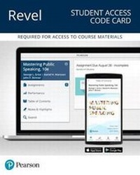 Enlarge image Cover: Revel for Mastering Public Speaking -- Access Card - Pearson Education (US)