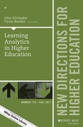 Cover: Learning Analytics in Higher Education - Jossey-Bass