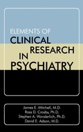 Cover: Elements of Clinical Research in Psychiatry - American Psychiatric Association Publishing