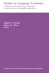 Enlarge image Cover: Studies in Language Variation - Georgetown University Press