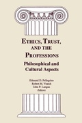 Cover: Ethics, Trust, and the Professions - Georgetown University Press
