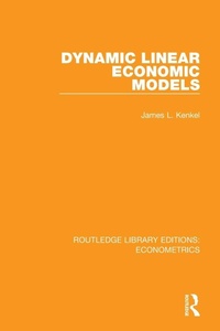 Enlarge image Cover: Dynamic Linear Economic Models - Routledge