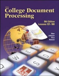 Abbildung von: Gregg College Keyboarding and Document Processing (GDP), Lessons 121-180, Student Text - McGraw Hill Higher Education