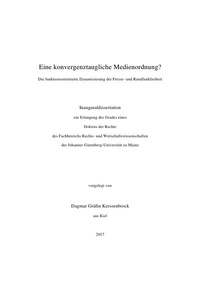 Abbildung von: Eine konvergenztaugliche Medienordnung? - epubli