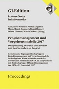 Cover: GI Edition Proceedings Band 276 Projektmanagement und Vorgehensmodelle 2017 - K&ouml;llen