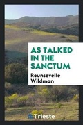 Cover: As Talked in the Sanctum - Trieste Publishing