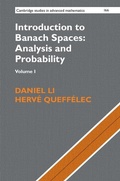 Cover: Introduction to Banach Spaces: Analysis and Probability: Volume 1 - Cambridge University Press